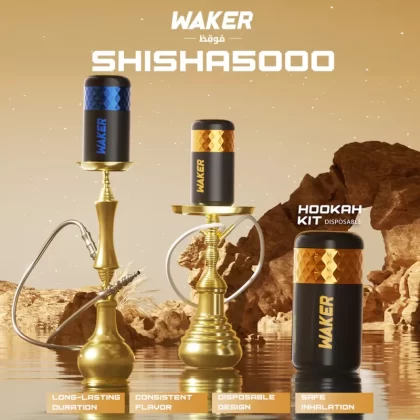 WAKER Shisha 5000 E-Hookah powered by YOOZ - 5000 Puffs - Two Apple