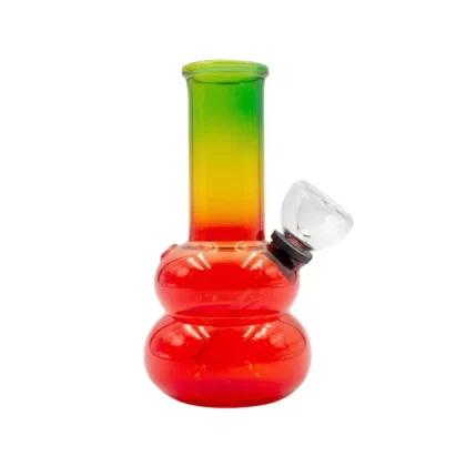 Rasta Glass Mini Carb Bong – 5in