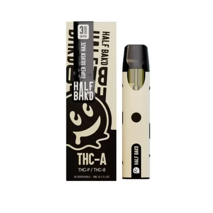 Half Bak’d Super Silver Haze – 3G THCA Disposable (Sativa)