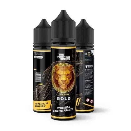 DR VAPES – GOLD PANTHER – LYCHEE AND EXOTIC FRUITS 60ML – 3MG/6MG/12MG/18MG - Vapebar Pk