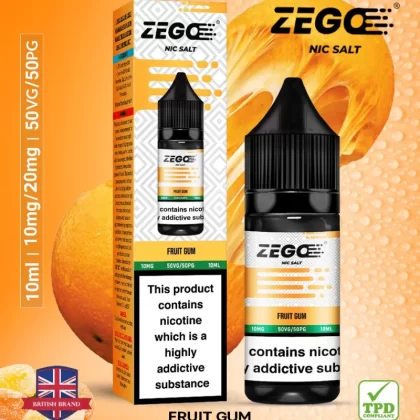 Zego Fruit Gum Nic Salt Vape Juice - 10 Pack