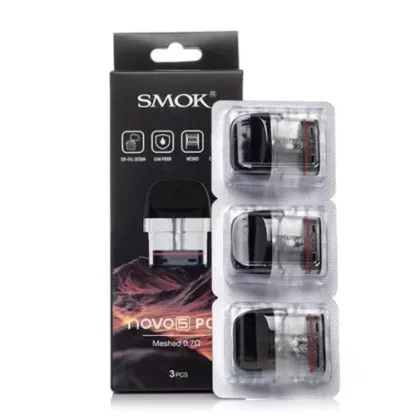 SMOK NOVO 5 REPLACEMENT POD (2.0ML-3PCS) - 0.7 Meshed MTL Coil