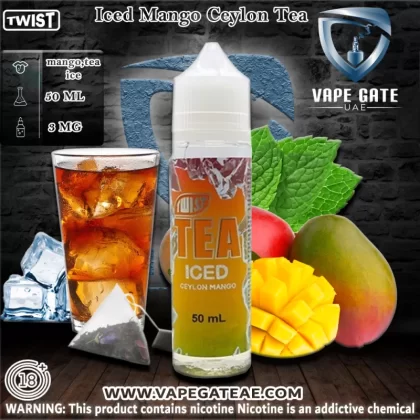 Iced Mango Ceylon Tea 50ml Ejuice by Twist Tea PGVG - 12 mg - 50 ml