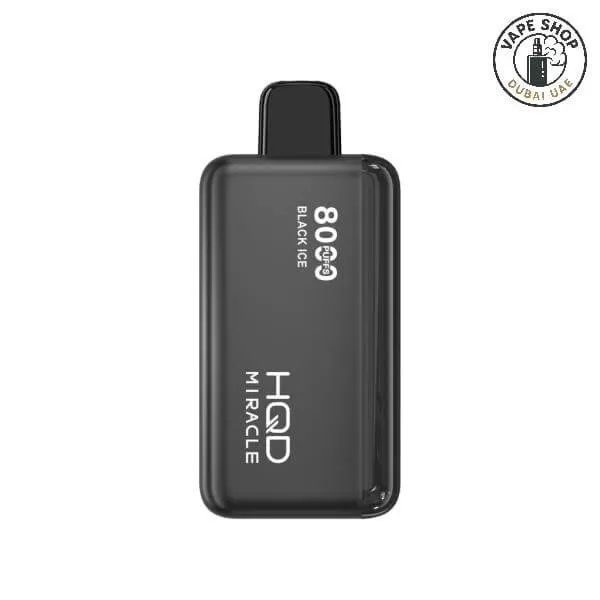 Hqd miracle 8000 puffs zero nicotine (0%) Disposable Vape Buy in Dubai - Vape Product, BOX OF 10 PCS; Black Dragon, Black Ice - Image 3