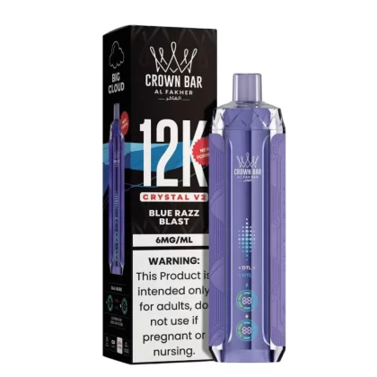 Blue Razz Blast AL Fakher Crown Bar Crystal V2 12000