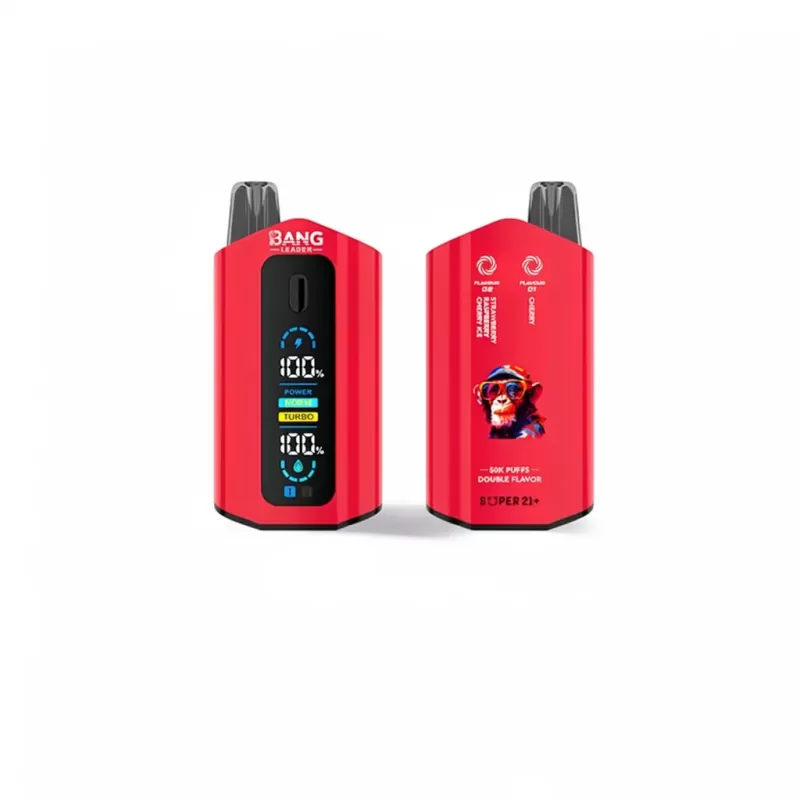 Bang Leader 50K Puffs Double Flavor Disposable Vape - Random Flavors(fast Delivery), Strawberry Raspberry Cherry Ice & Cherry; 3-nicotine, 2-nicotine - Image 2