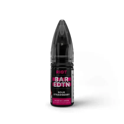 SOUR STRAWBERRY RIOT BAR EDTN NICOTINE SALT E-LIQUID BY RIOT SQUAD