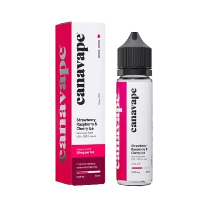 Canavape - Strawberry Raspberry & Cherry Ice - CBD 1250mg 50ml