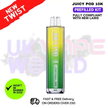 Lemon Lime Juicy Pod 10K NovaMax Pod Kit – £8.99