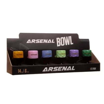 Arsenal 14mm Color Banded Glass Bowl - Uvapeshop