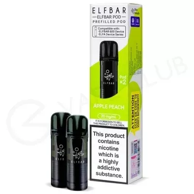 Apple Peach Elf Bar 600 Prefilled Pods - Ecigpremium