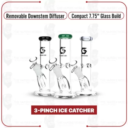GlassHouse Straight Tube Glass Water Pipe - Thevapersworld