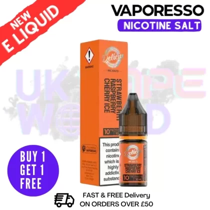 Vaporesso Deliciu Strawberry Raspberry Cherry ICE Nic Salt E-Liquid - Ecigpremium