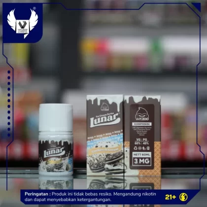 LUNAR ICE CREAM COOKIE & CREAM FREEBASE 60ML - Vape Product, Vape Product; Vape Product