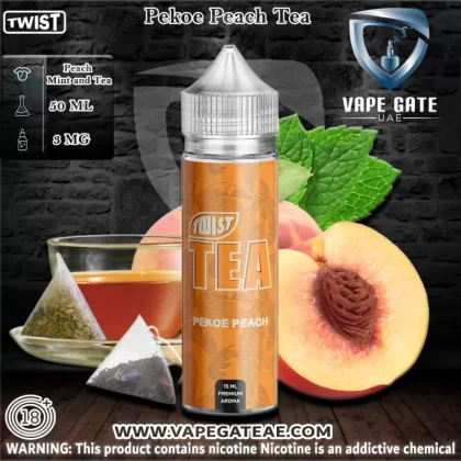 Pekoe Peach 50ml Ejuice by Twist Tea PGVG - 3 mg - 50 ml