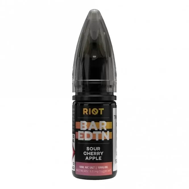 Riot Squad Bar Edition Sour Cherry Apple Nic Salt E Liquid – Bar Edition (10ml)
