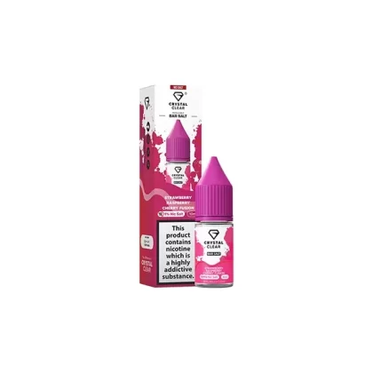 Crystal Clear Bar Salt Strawberry Raspberry Cherry Fusion E Liquid 10ml - Nicotine Strength#20mg>10mg (3C8336)