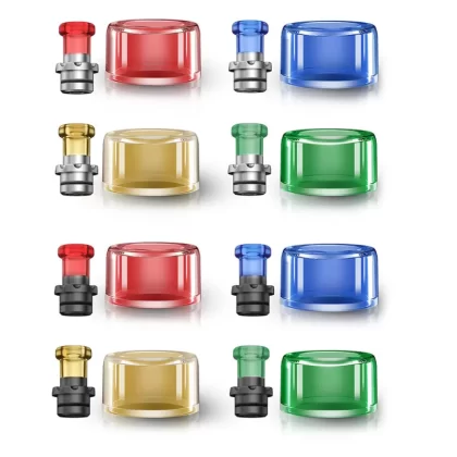 VXV Soulmate RTA Colorful Tube with 510 Drip Tip - Blue&SS