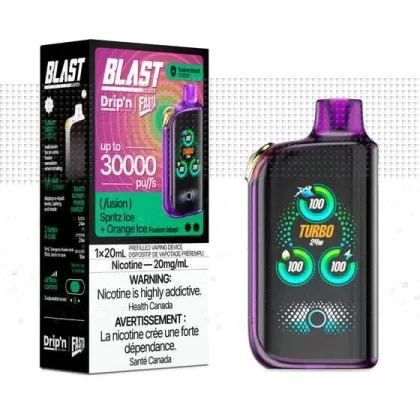 Drip’n by Envi x Fasta Blast 30K Disposable Fusion Series – Spritz Ice + Orange Ice