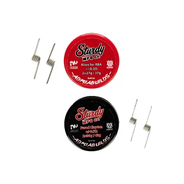 Sturdy Mfg Co. x Adria Builds - Prebuilt Clapton Coils - 0.7 ohm Fused Clapton