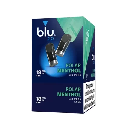 Blu 2.0 Polar Menthol E Liquid Pods – 5 Boxes - Nicotine Strength#18mg>9mg (F91437) (F91437)
