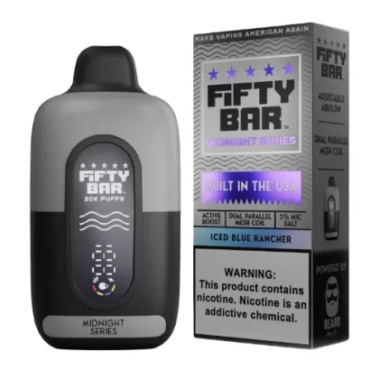 Iced Blue Rancher Disposable Vape (20000 Puffs) by Fifty Bar 20K