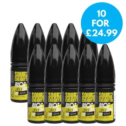 Box of 10 – 20mg Riot Squad Black Edition V2 Nic Salts 10ml - Vape Co