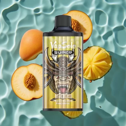 Vapsolo Super 15000 Puffs Peach Mango Pineapple Disposable Vape – 40ml E-Liquid, 850mAh Mesh Coil, Type-C Charging - Bangvapeaustralia