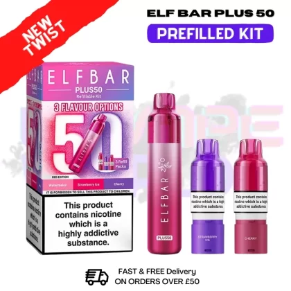 Red Edition Elf Bar 50K Puff Plus Kit – Only £8.99