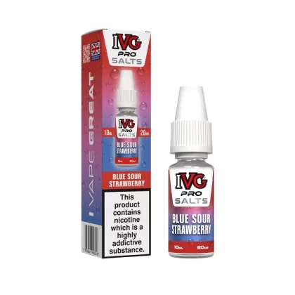 Blue Sour Strawberry Nic Salt E-Liquid by IVG Pro - 10 mg - Medium Strength