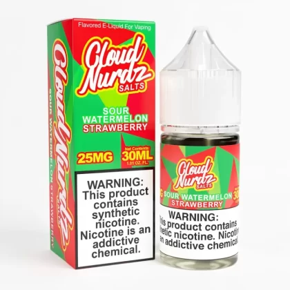 Cloud Nurdz Sour Watermelon Strawberry 50/50 Nic Salt