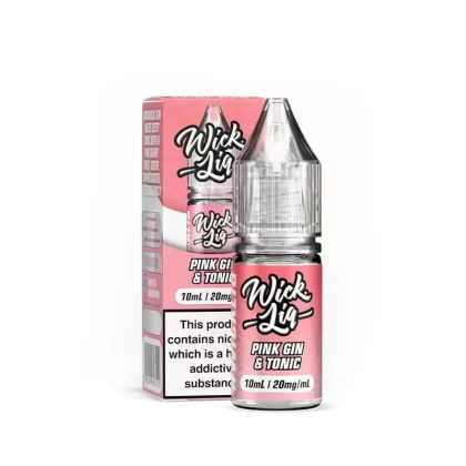 Wick Liq Bar Juice Pink Gin & Tonic 10ml Nic Salts E-Liquid - 20mg