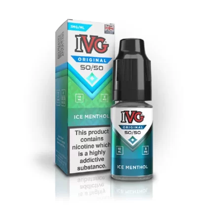 IVG Original 50/50 10ml E-Liquid Ice Menthol - Nicotine strength#3mg>6mg>12mg (581EAA) (581EAA)
