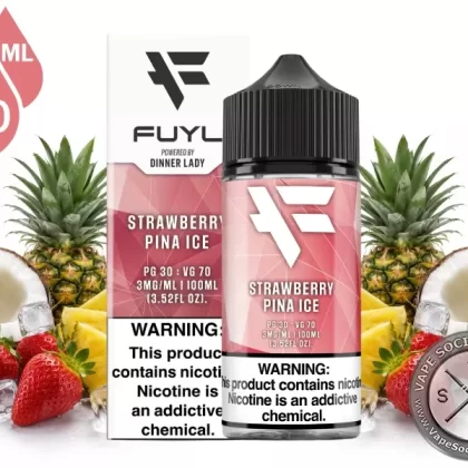 Strawberry Pina Ice FUYL By Dinner Lady 100ml