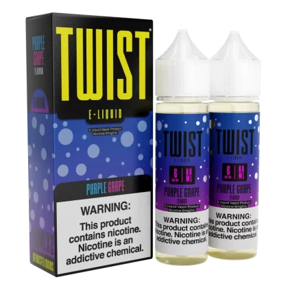 TWIST E-Liquid - Purple Grape - 120ML E-Liquid (Twin 60ML Pack)