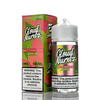 Cloud Nurdz E-Liquid - Watermelon Apple - 100ml - 3mg
