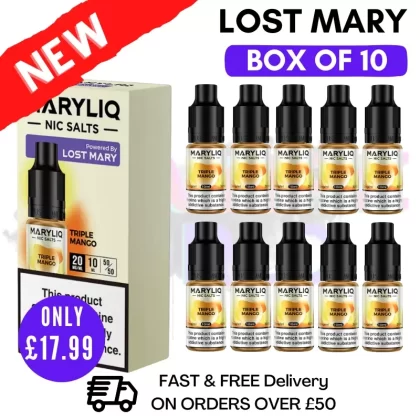 Triple Mango MaryLiq Nic Salt BOX OF 10