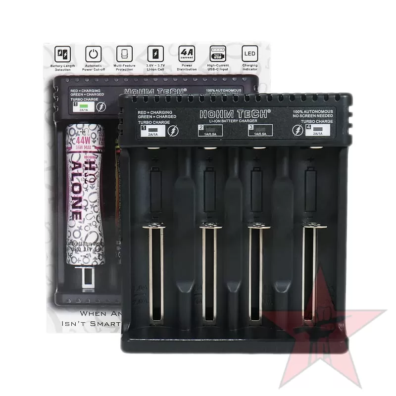 Hohm Tech Hohm School 4-Bay Charger - Redstarvapor