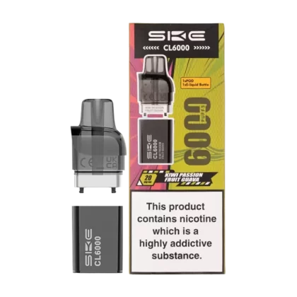 Kiwi Passion Fruit Guava SKE Crystal CL6000 Pods - 20mg - Vape Product (AEF285)