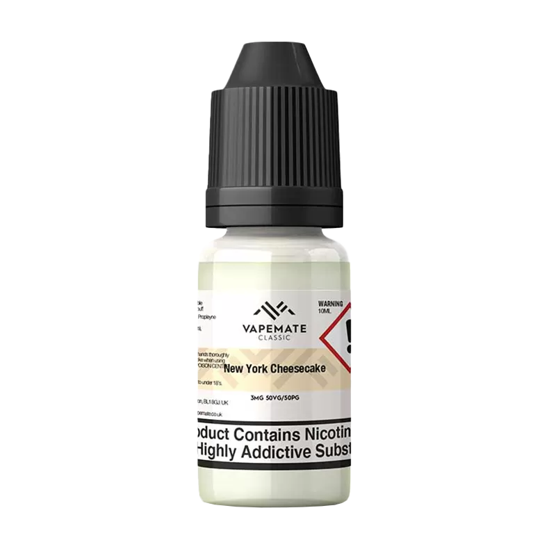 Vapemate Classic New York Cheesecake 10ml - 6mg - Vape Product (F7F6E2)
