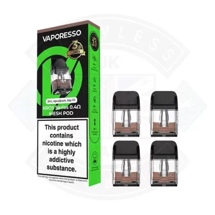 Vaporesso XROS series Corex 3.0 pods tech version 4pcs/pack - 0.4ohm Mesh Pod, 0.6ohm Mesh Pod