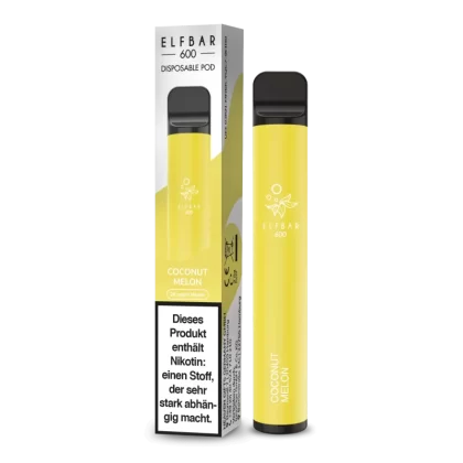 ELF BAR 600 – Coconut Melon - Melone / Elf Bar / 20mg/ml / 550 mAh / Glycerin / Nikotinsalz / Propylenglykol / Aromastoffe / ca. 600