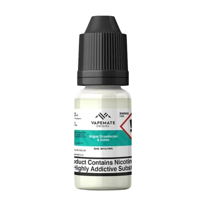 Vapemate Origins Strawberries & Cream 10ml - Ecigwizard