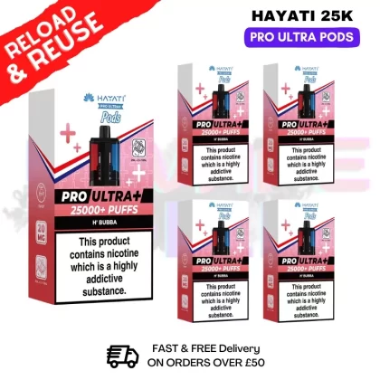 Hayati 25K ‘H Bubba’ Replacement Pods Box Of 5