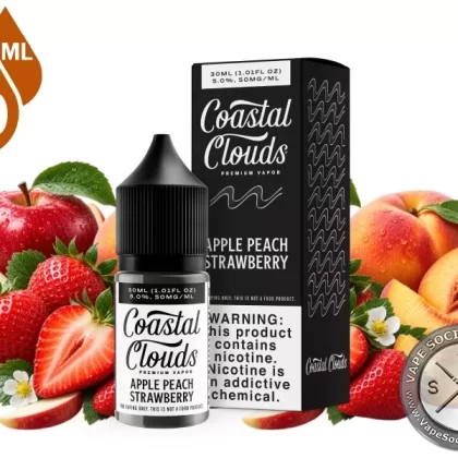 Apple Peach Strawberry Coastal Clouds Salt 30ml