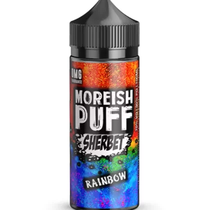 Moreish Puff Sherbet Rainbow 120ml E Liquid - 0mg