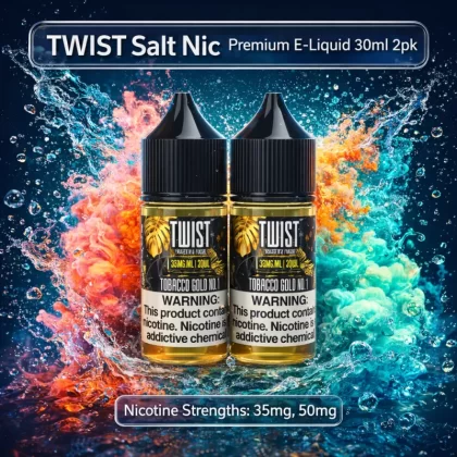 TWIST Salt Nic Premium E-Liquid 30ml 2pk - Mint 0° / 35mg - Vapeciga