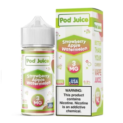 Pod Juice - Strawberry Apple Watermelon - 100ML E-Liquid - 6MG
