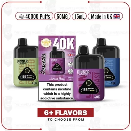 Dinner Lady Desserts 40K Puffs Disposable – Made in UK - Thevapersworld