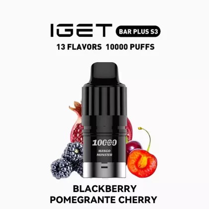 IGET Bar Plus S3 Pod – Blackberry Pomegranate Cherry - Vape Store